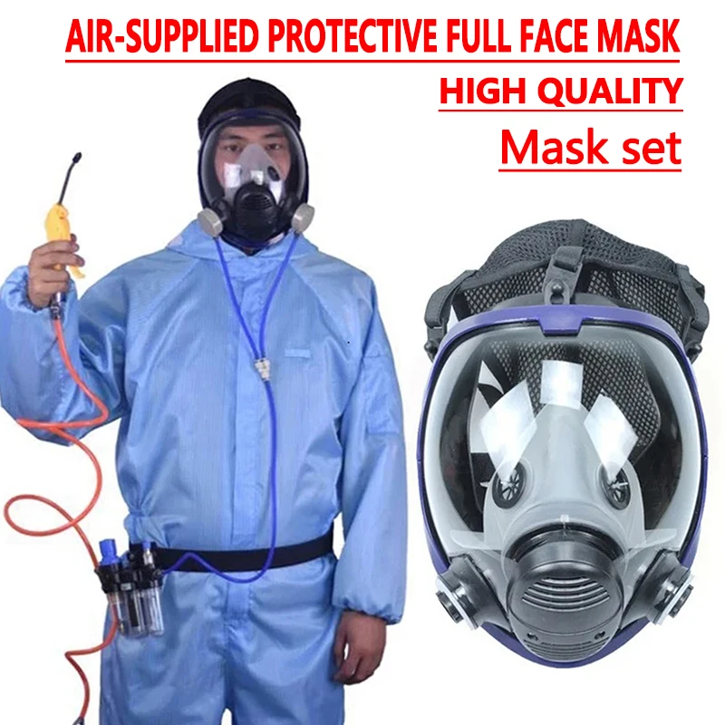 6800 Air-Supply Industrial Respirator System paint insecticide spray silicone full face filter for laboratory welding