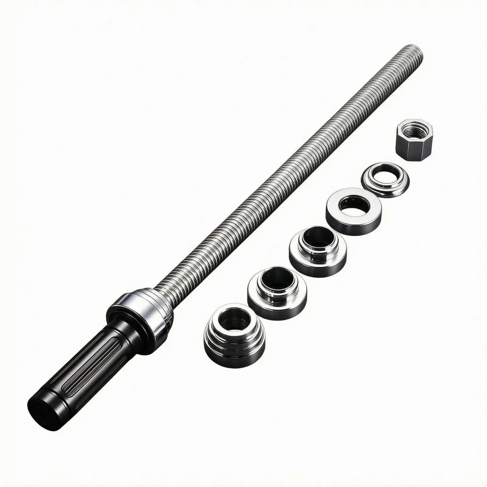 Bearing Puller Tool Set Pressing Device for Electric Vehicle Bearings with Washers Collars and Threaded Nut Replacement