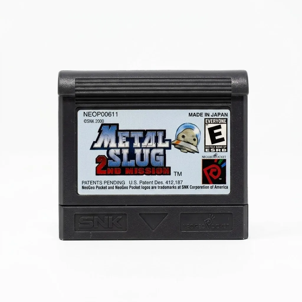 Custom Game Cartridge for NGPC, Pocket & Color - [ Metal Slug 2nd Mission ] - Dual Language Support (JP/EN) -High Compatibility