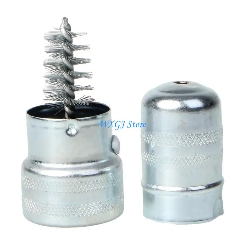 37JE Car Vehicle Silver Battery Post Terminal Cleaner Tool Stainless Steel Brush