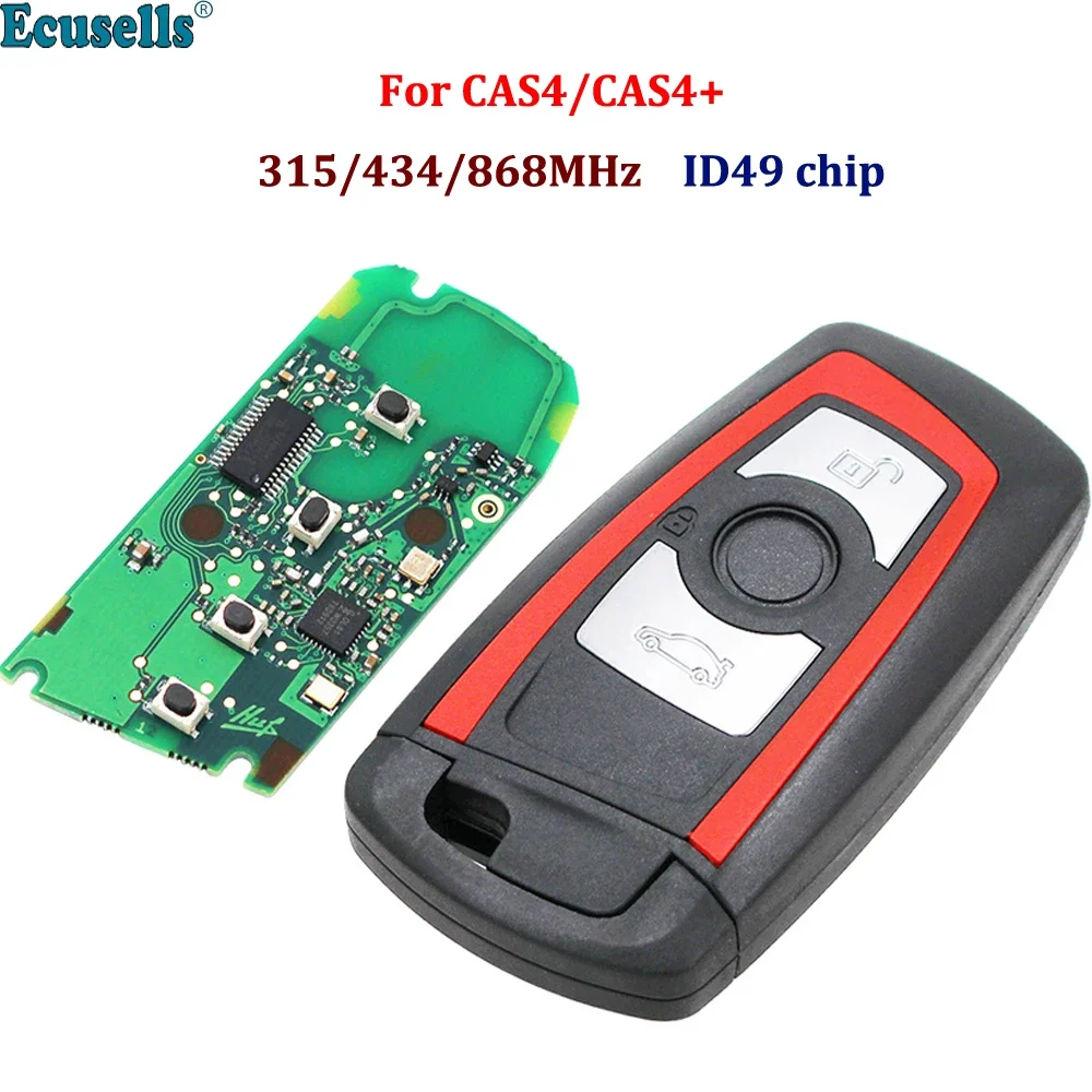 

Ecusells 3B Remote Key 315MHz YGOHUF5662,434MHz HUF5767,868 MHz HUF5661 for BMW 5 7 F Series 2009-2016 CAS4 CAS4+ Red