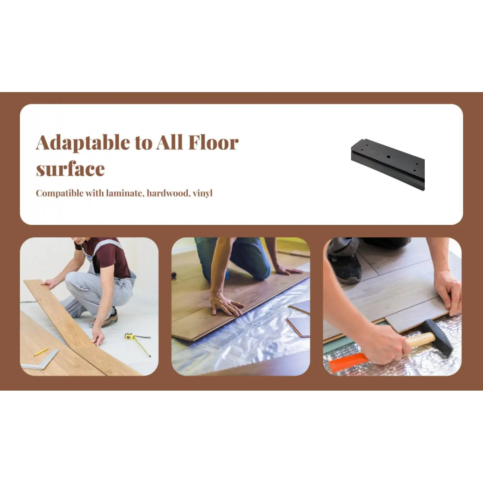 

Wood Floor Installation Fitting Kit Long and Wider Pull Bar for Choice for