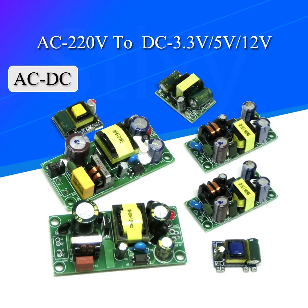 AC-DC 3.3V/5V/12V precyzyjna przetwornica AC 220v do 5v DC transformator obniżający moduł zasilania 1A 12W