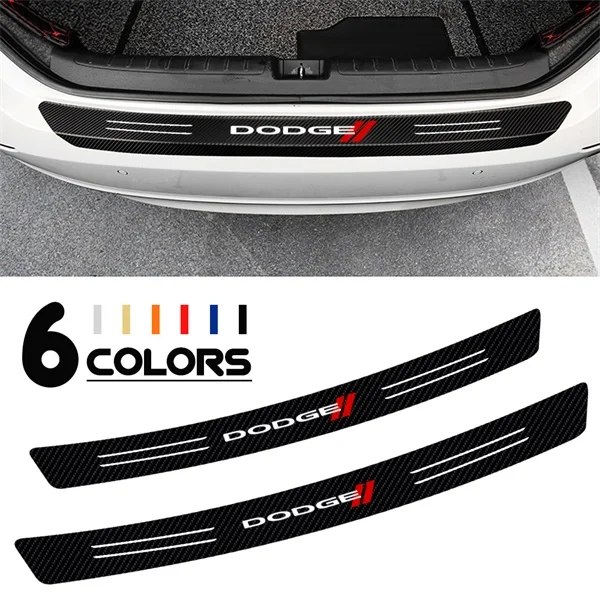 Adesivo de placa de chinelo de fibra de carbono para porta de carro, acessórios para dodge durango calibre challenger sxt srt magnum spirit