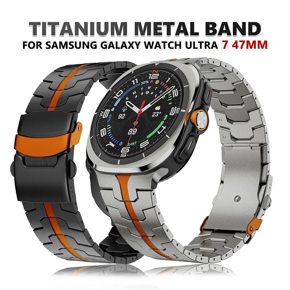 

Титановый металлический ремешок для Samsung Galaxy Watch Ultra 7, 47 мм, деловой мужской ремешок для SAMSUNG GALAXY ULTRA 7, 47 мм, браслет с изогнутым концом