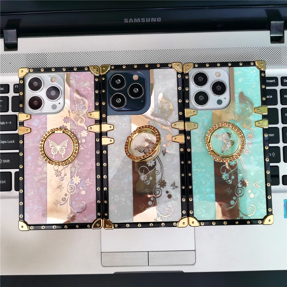 

Luxury Glitter Retro Women Case for Samsung Galaxy A56 A26 A16 A55 A15 A25 A35 A55 A36 A54 Butterfly Pattern Flower Shell Cover