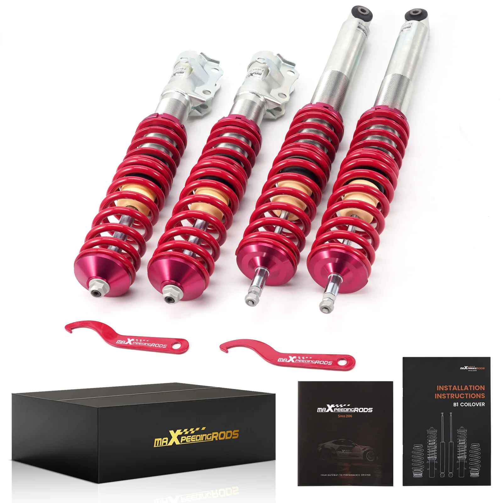 フォルクスワーゲンゴルフ85-2000, VWジェッタ84-92用のフロントおよびリアコイルオーバーストラップ