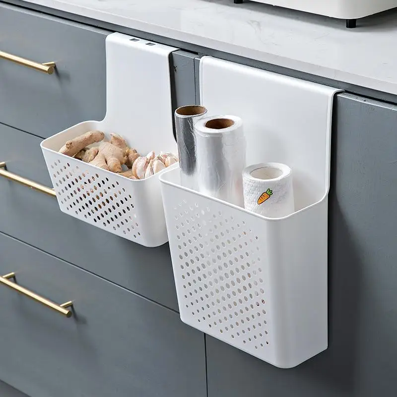 New Kitchen Cabinet Door Interior Storage Shelf And Box, Hanging Hook Behind The Door, Kitchen Cabinet Door Basket Shelf Baskets