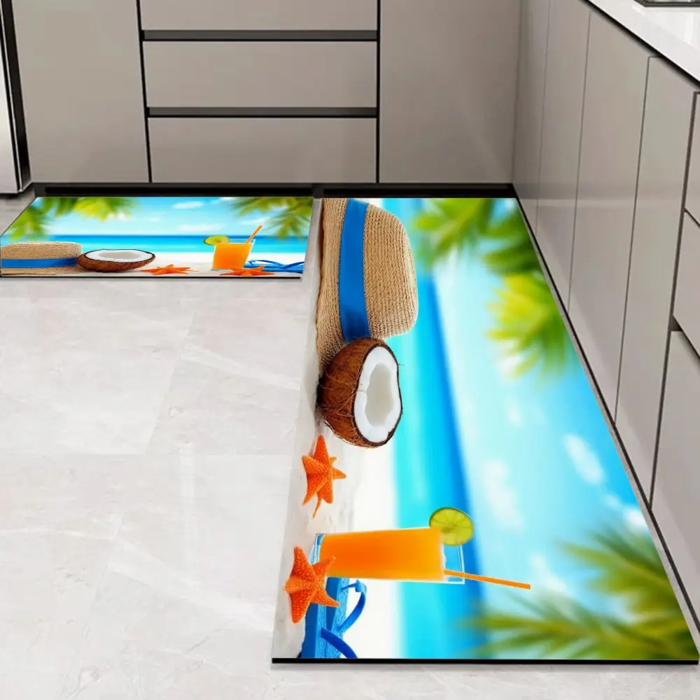 

Прочный кухонный напольный коврик VIKAMA с диатомовой землей, водопоглощающий, противоскользящий, устойчивый к пятнам и легко чистится, домашний