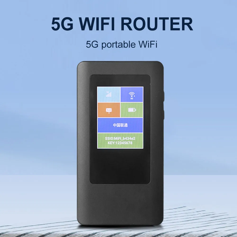 5G WiFi6 Portable Router Dual Band 2.4G/5.8G Wireless MiFi Modem 4000mAh Mobile Broadband with Sim Card Slot Pocket WiFi Hotspot