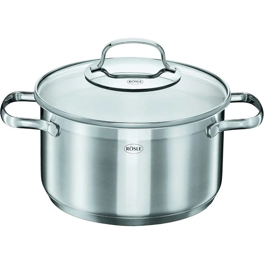 

Rosle Stainless Steel Stockpot with Glass Lid, 9.5-inch