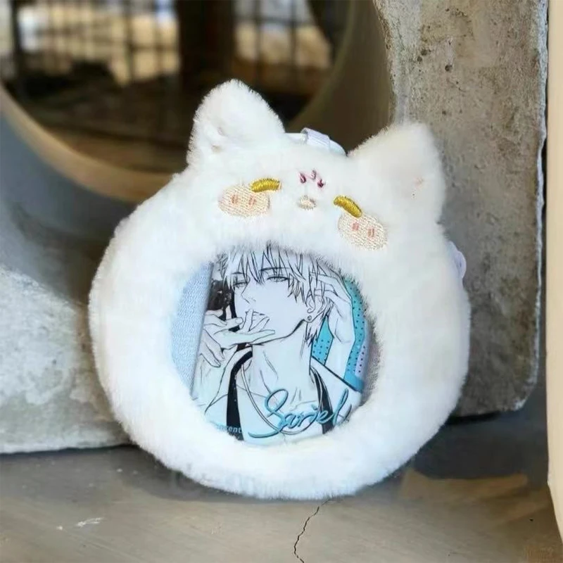 Cat Photocard Holder Pendant, Kitten Claw Plush Badge, Chaveiro Transparente, Ita Bag, Goods Display, Bonito