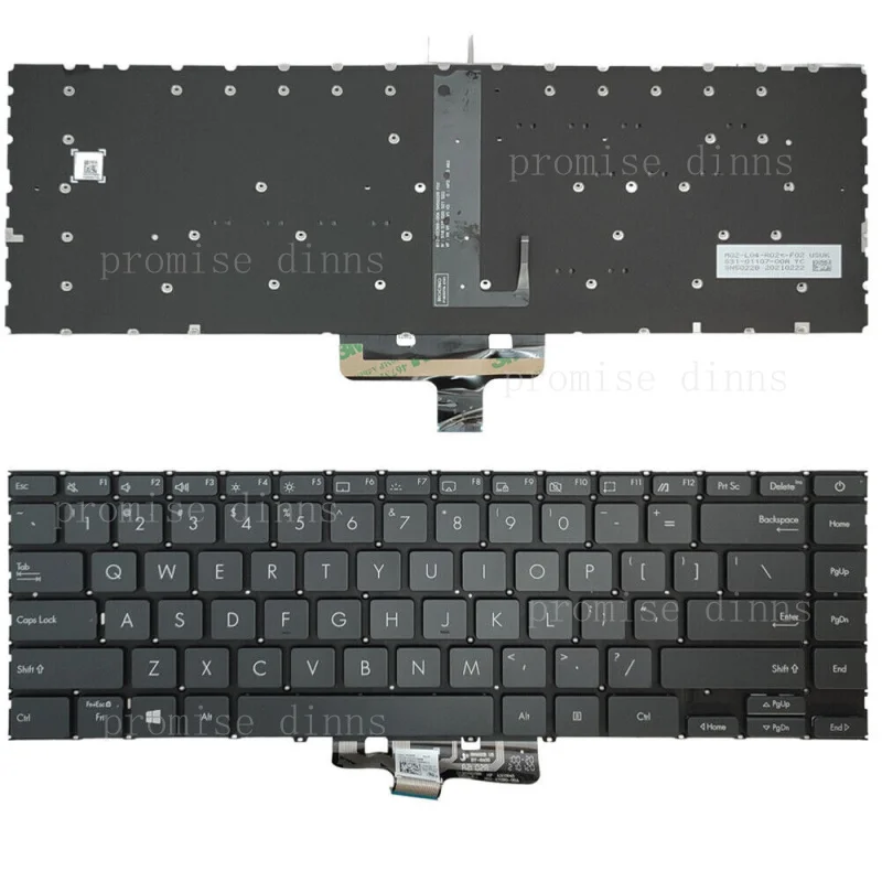 

M for Asus Zenbook 14 Q408 Q408U Q408UG US English Keyboard with Backlit
