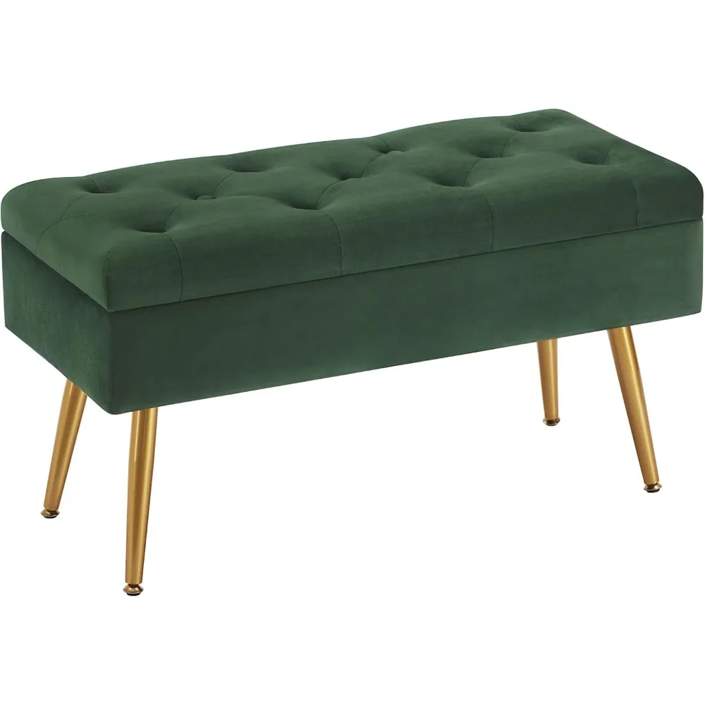 

Прихожая для хранения вещей, конец кровати, османская мягкая бархатная скамейка для спальни с золотыми ножками 32, темно-серый