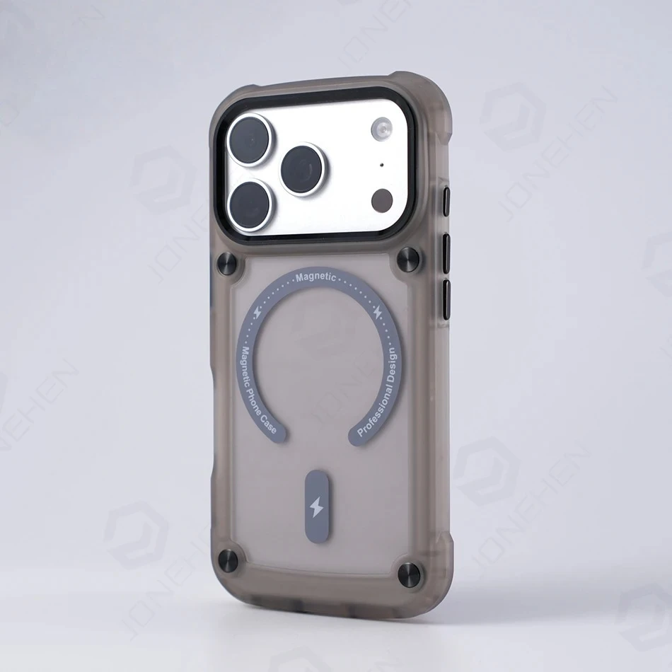 

Magnetic Frosted For Magsafe Shockproof Case For iPhone Air 17 16 Pro 15 14 13 Max Translucent Wireless Charge Anti-fall Cover