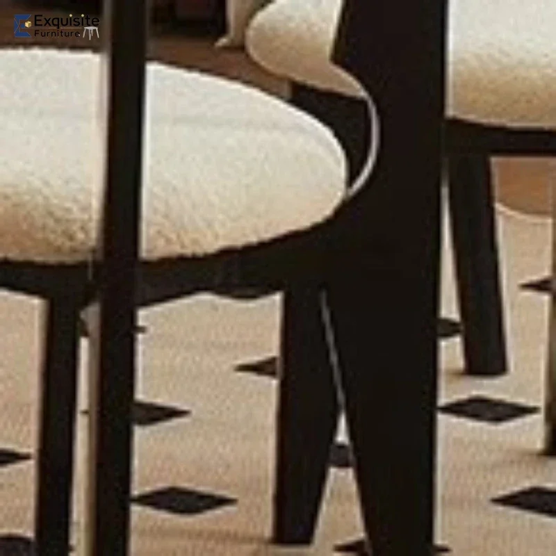 طقم وسائد للساقين كراسي كلاسيكية فريدة من نوعها مفتوحة الظهر كرسي طعام أسود فرنسي أثاث جناح صالة Sillas De Comedor