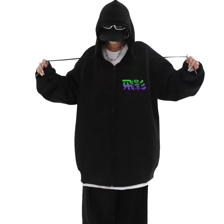 

Anime YuYu Hakusho Hiei Merch Zipper Hoodie Men Women Clothing Cartoon Oversized Streetwear Male Vintage Casual Zip Up Hoodies
