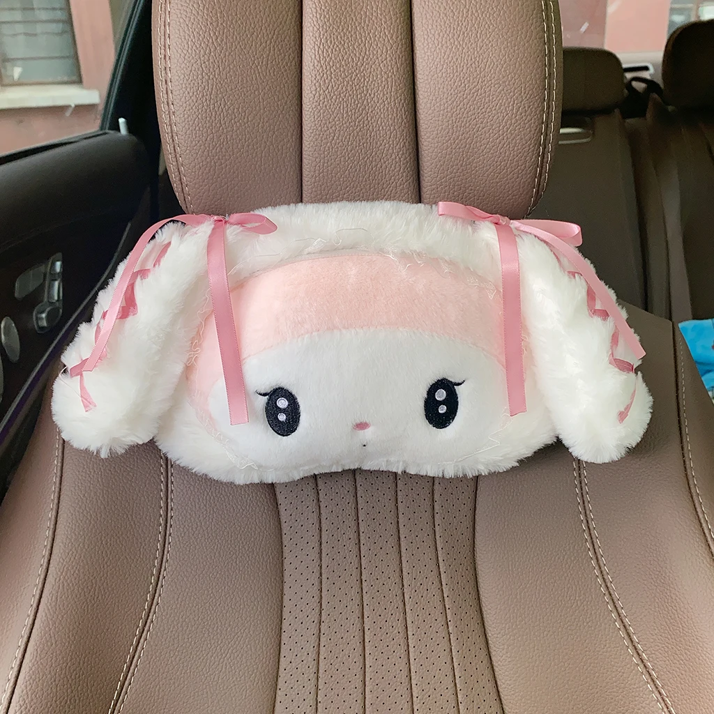 Sanrio Lolita Prinsessenstijl Mijn Melodie Auto Kussen Terug Hallo Kitty Kuromi Autogordelhoes Gevuld Sierkussen Meisje Cadeau