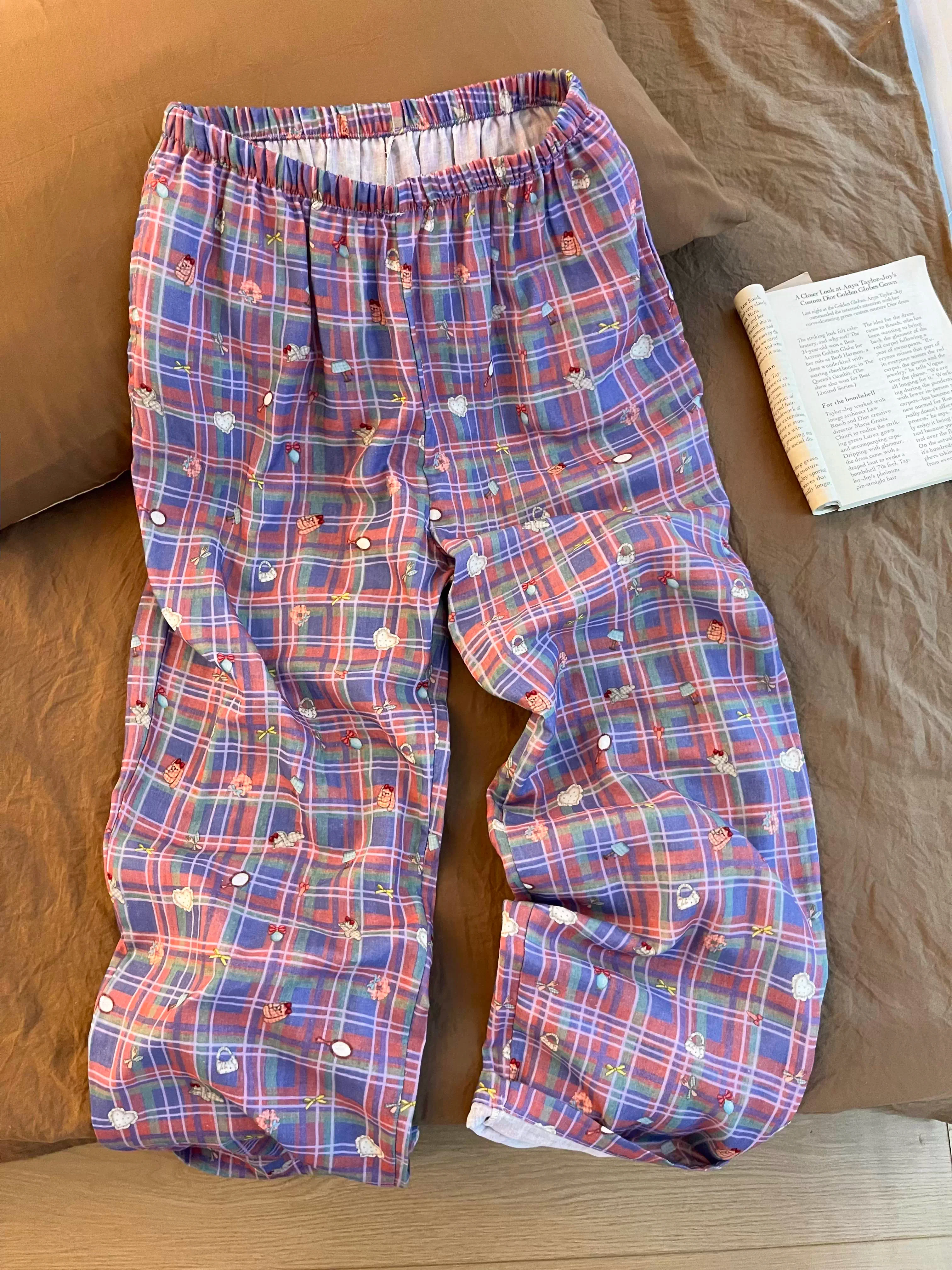 plus Size Lazy Women's Sleepwear Casual Wide Leg Pants Spring Summer Outdoor Walking Home Comfortable Long Trousers Plaid Pat...