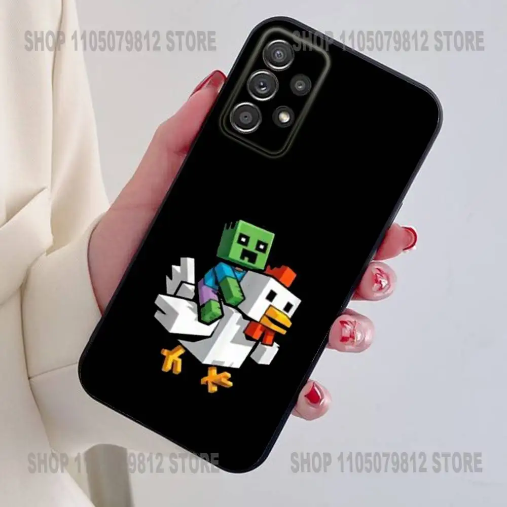 グリーンピクセルモンスター C-クリーパー電話ケース Samsung S24、21、22、23、30、ウルトラ、20、プラス、ノート、10、9用、ブラックソフトシリコンケース