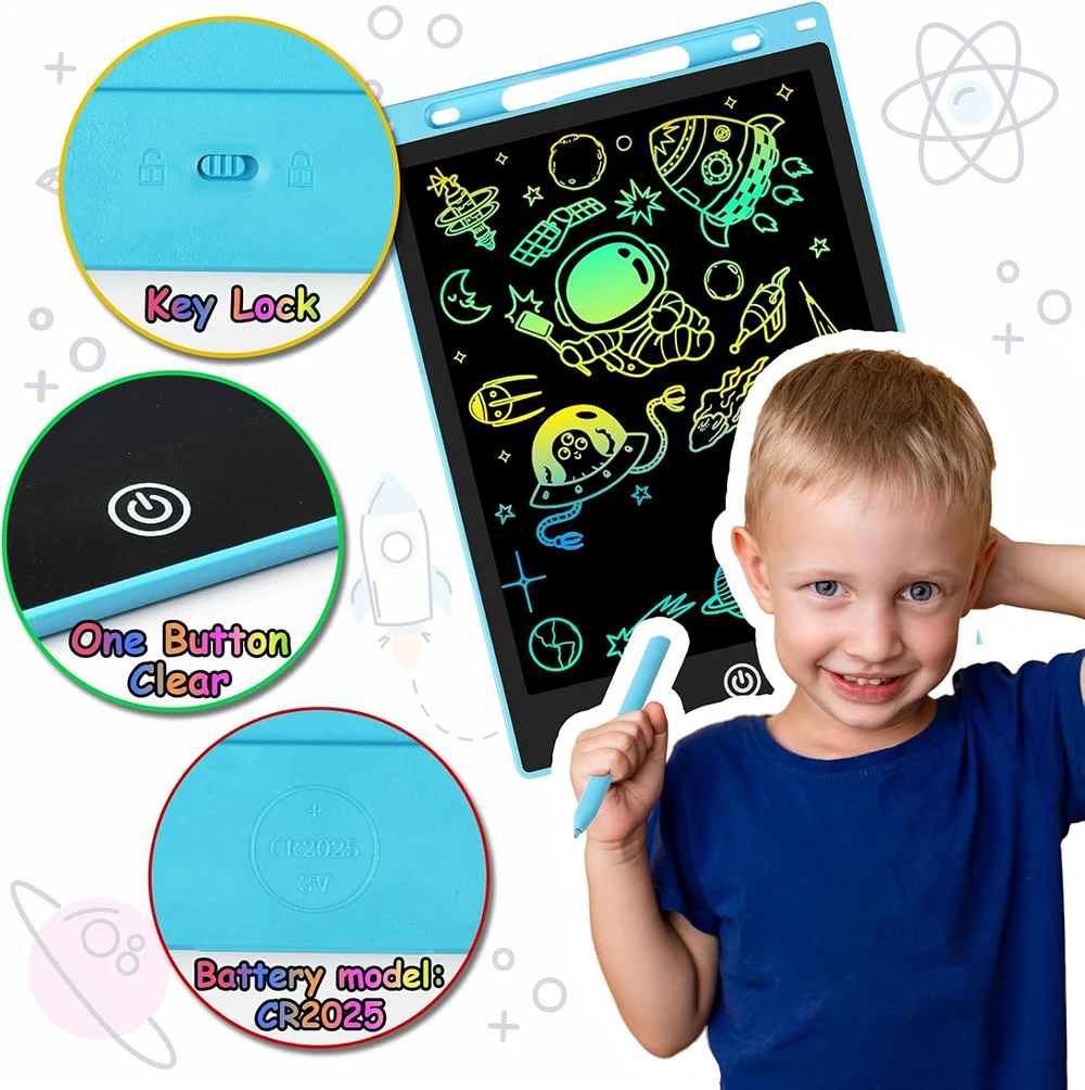 Tableta de escritura LCD de 6,5/8,5/10/12 pulgadas, tablero de dibujo electrónico, Bloc de bocetos, almohadilla de escritura a mano, juguetes para niños, regalos de cumpleaños