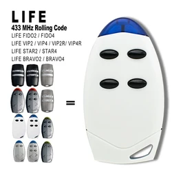 LIFE FIDO2 / FIDO4/ VIP2 / VIP4 / VIP2R / VIP4R, STAR2 / STAR4/BRAVO2 / BRAVO4 Código rodante 433,92 MHZ Control remoto para puerta de garaje