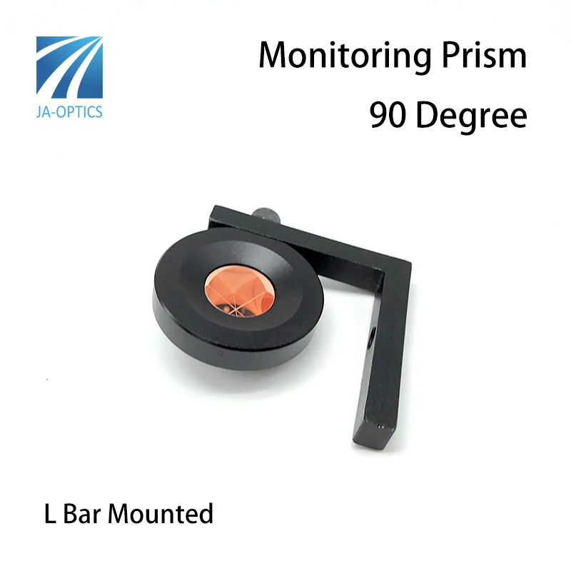 JA-OPTICS 90 Degree Monitoring Prisma, 1 Inch Mini Prism with L Bar for Surveying and Mapping