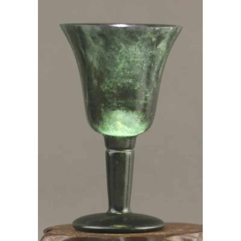 Old China Natural Jade Hand Carved goblet cup