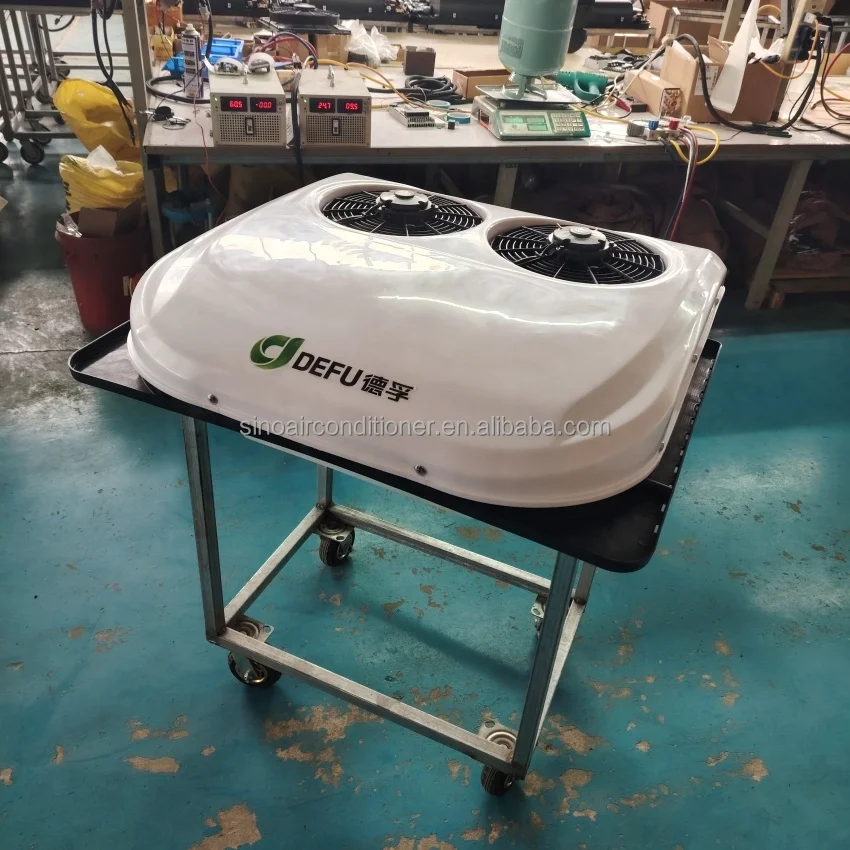 12 فولت تعمل بالبطارية وقوف السيارات المتكاملة تكييف الهواء على السطح وحدات التيار المتردد للشاحنات