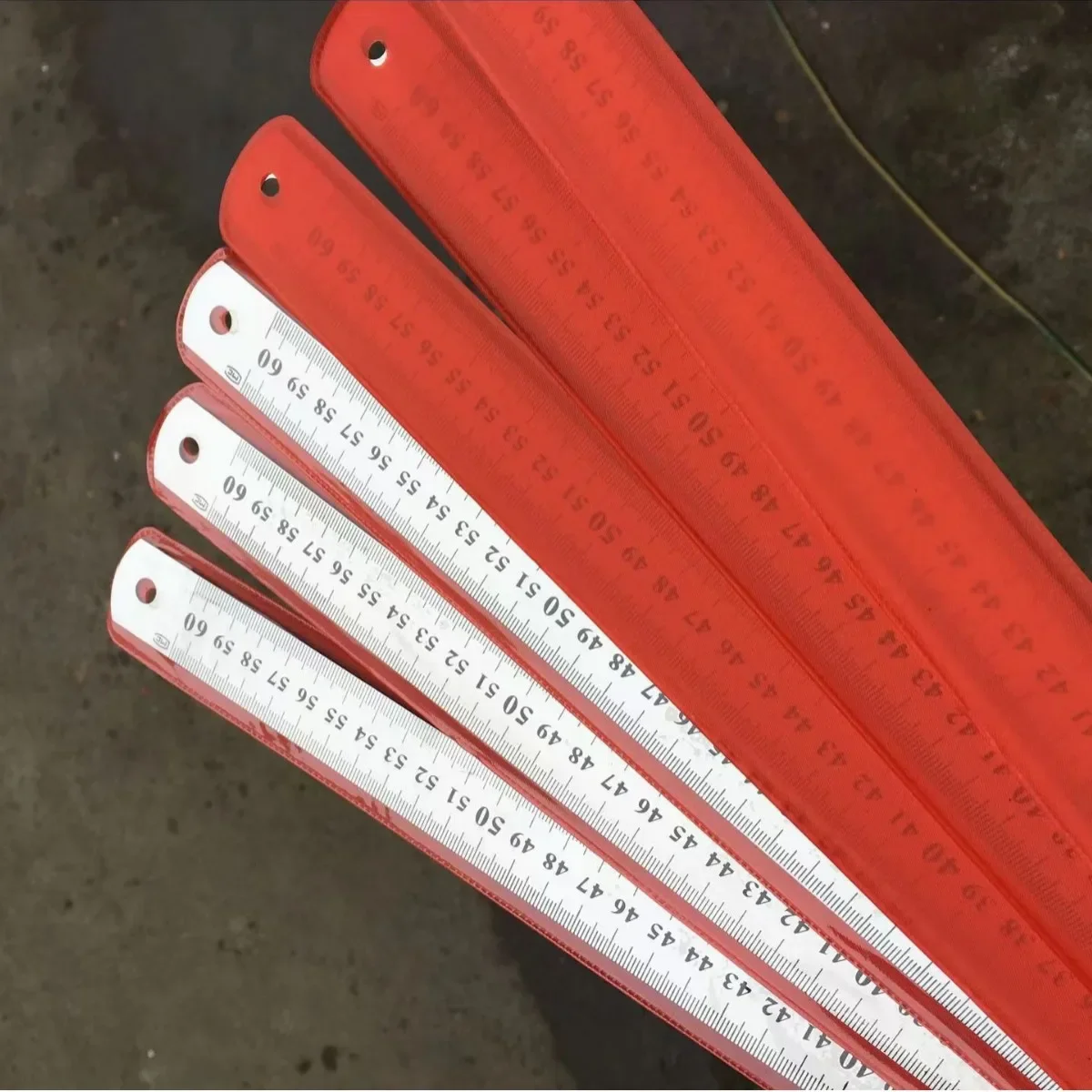 5pcs Metal Straight Ruler Precision Double Sided Precision Measuring Tool Scale Metric Ruler Accessories Soft Ruler 20/40cm