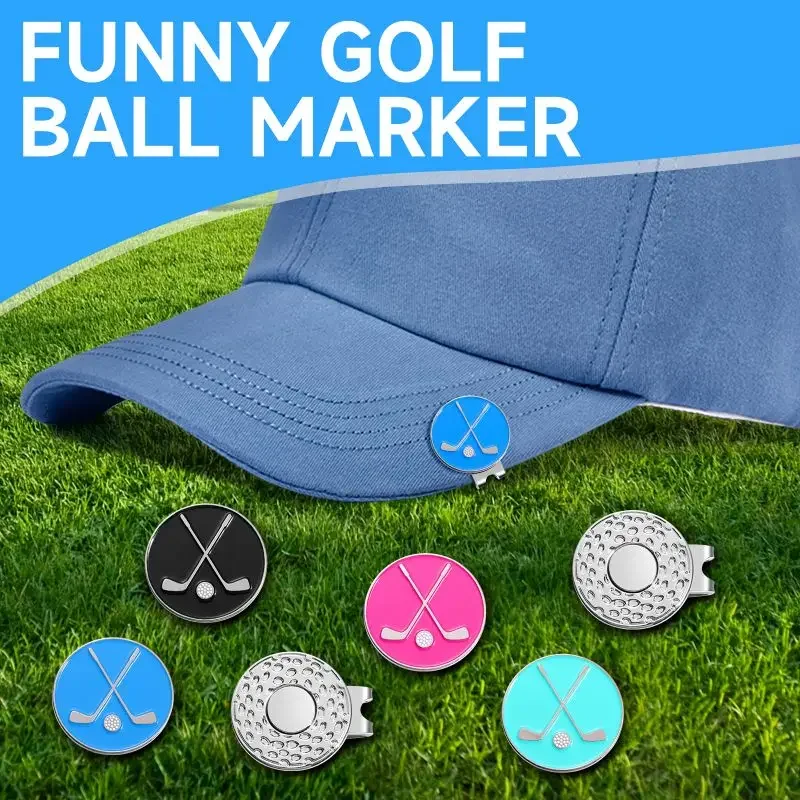 Creative Golf Ball Markers Fashion Hat Clips Enamel Magnetic Baseball Cap Clips Golfer Mark Metal Accessories Gifts Jewelry