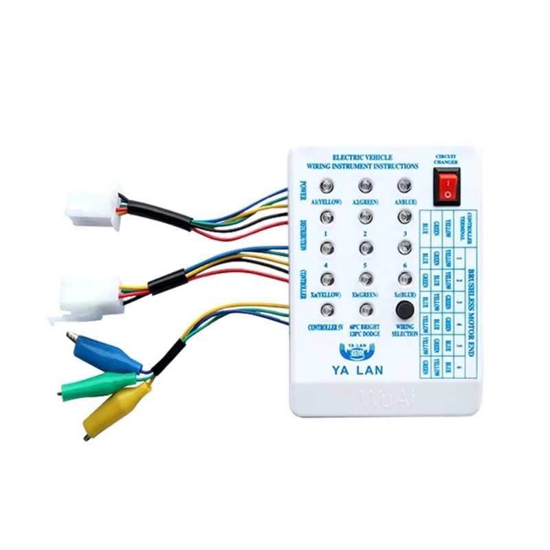 Brushless Motor Tester,Electromobiles Car E-Bike Scooter Brushless Motor Controller Tester 24V/36V/48V/60V/72V Repair PXPD