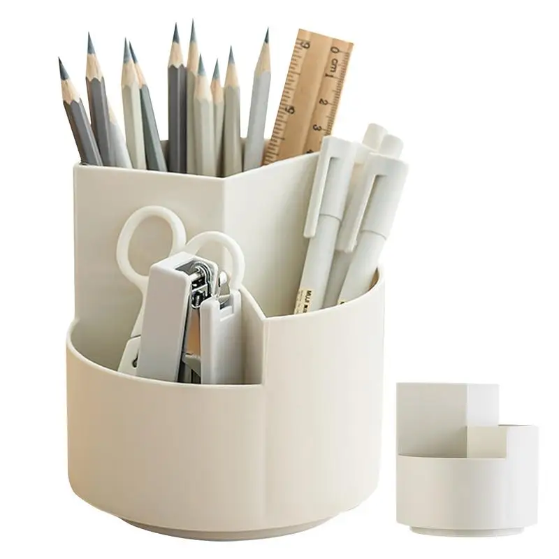 Держатели для кистей для макияжа, вращающийся на 360° настольный органайзер с 3 слотами, многофункциональный держатель для ручек, органайзеры для ванной комнаты, искусство