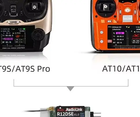 Radiolink R12DSE 2.4G 12 Channels Mini RC Receiver SBUS Signal RX for FPV Racing Drone Quad Airplane Helicopeter