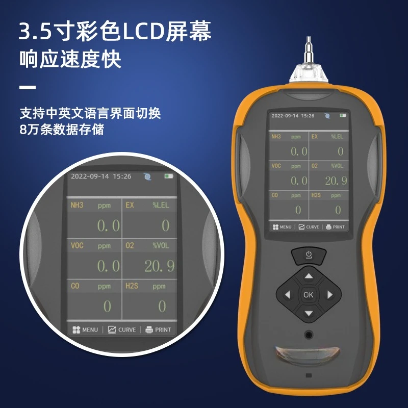 Toxic and harmful gas detector, formaldehyde carbon monoxide alarm with high precision