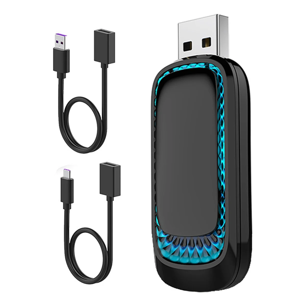 COTS-tWireless Carplay Adapter and Android Auto Wireless Adapter with Ambient Light, CarPlay Adapter for IOS 10+ & Android