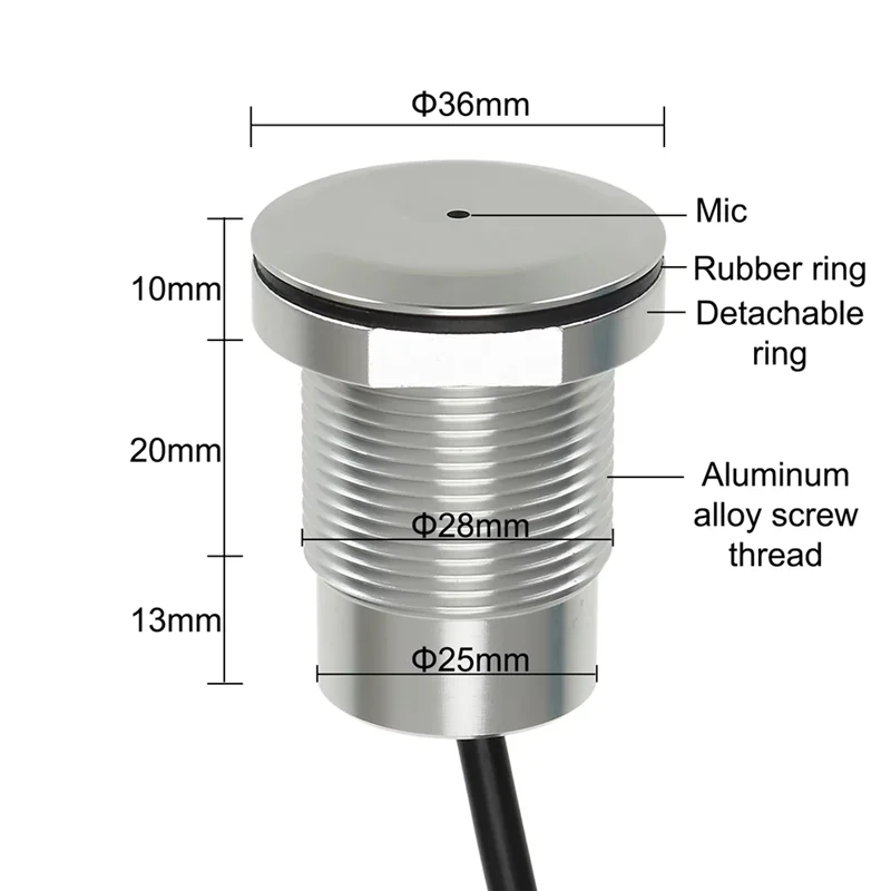 A005-야외 방수 IP67 방폭 모니터링 오디오 픽업 고음질 소음 감소 외부 마이크