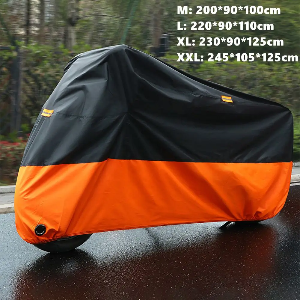 Motorcycle Cover Waterproof Dustproof Outdoor Motorbike Scooter Cover Motors Dust Rain UV Protector Cover for All Season