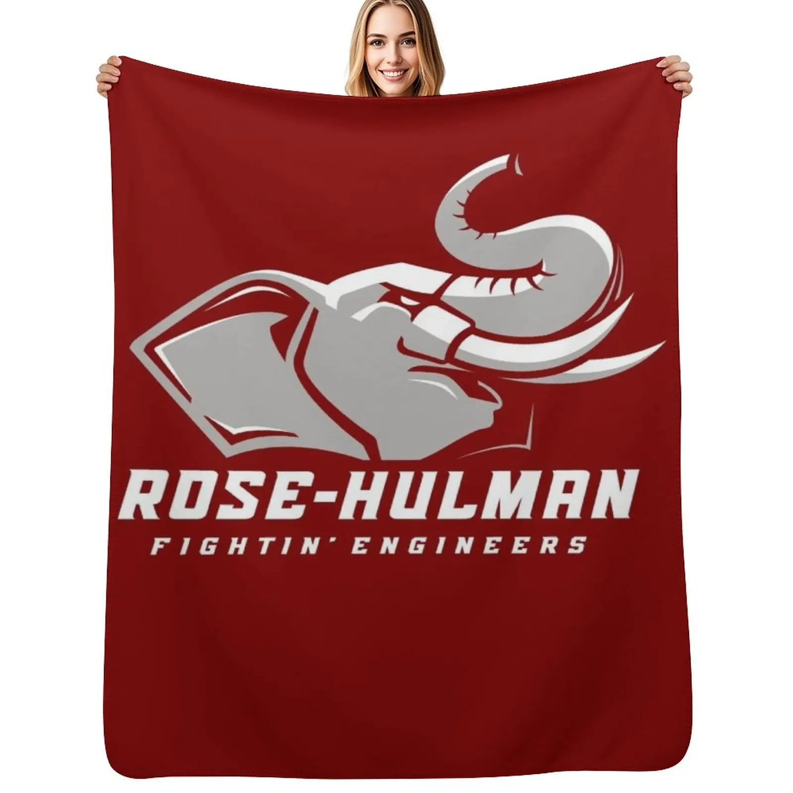 

The Rose Hulman Fightin' Engineers Throw Blanket Designers Decorative Sofa Nap Blankets