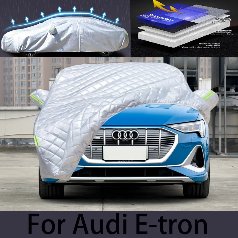 

For AUDI e-tron car hail protection cover, auto rain protection, scratch protection, paint peeling protection, car clothing