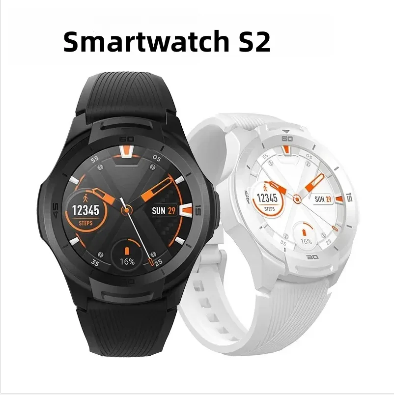 TicSmartwatch S2 Wear OS by Google Smartwatch Built-in GPS 24-Hour Heart Rate Monitor forMen 5ATM IP68 Waterproof forIOS&Android