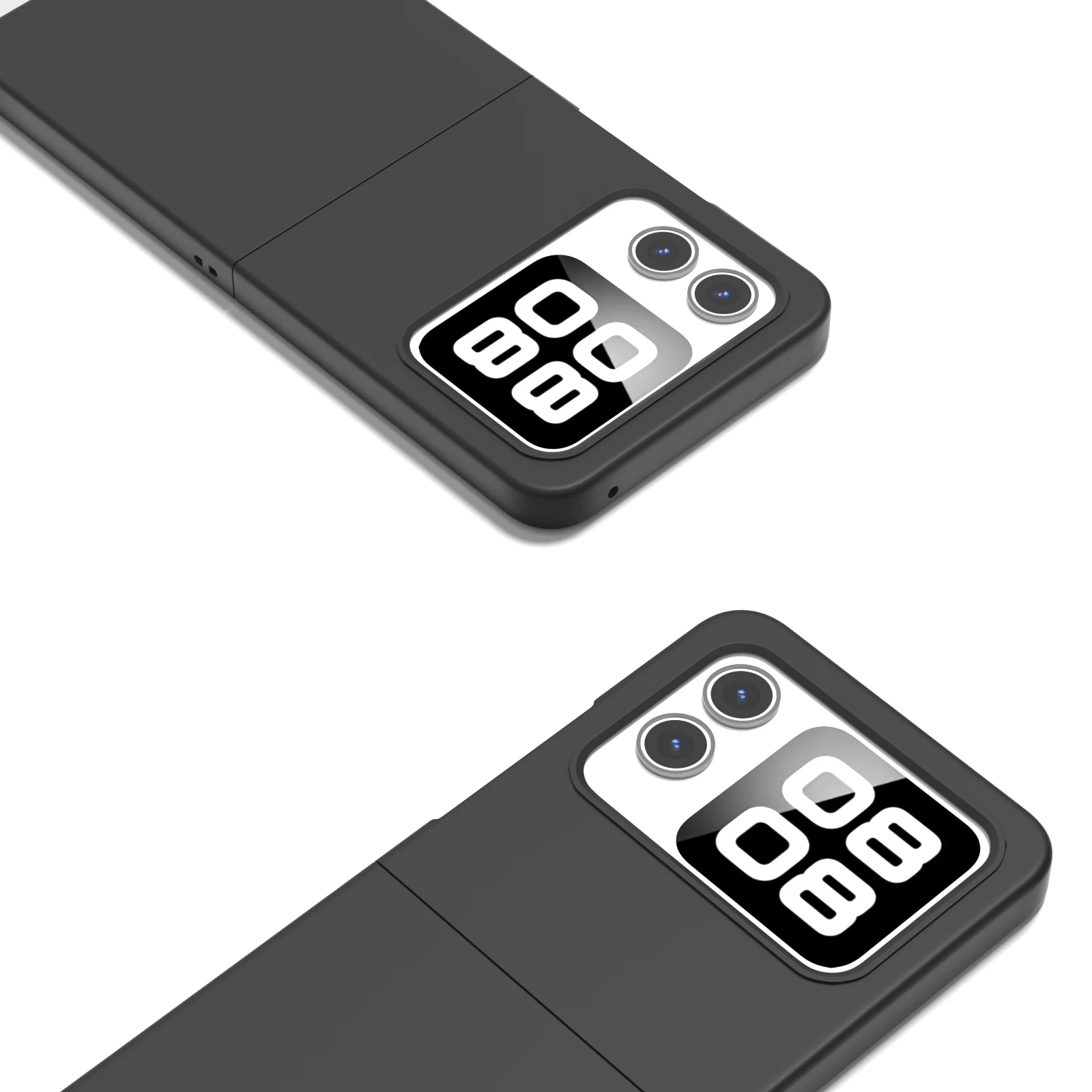 초박형 피부 촉감 하드 PC 실리콘 케이스, 화웨이 노바 플립용, 오염 방지 소프트 터치, 슈퍼 슬림 접이식 보호 커버