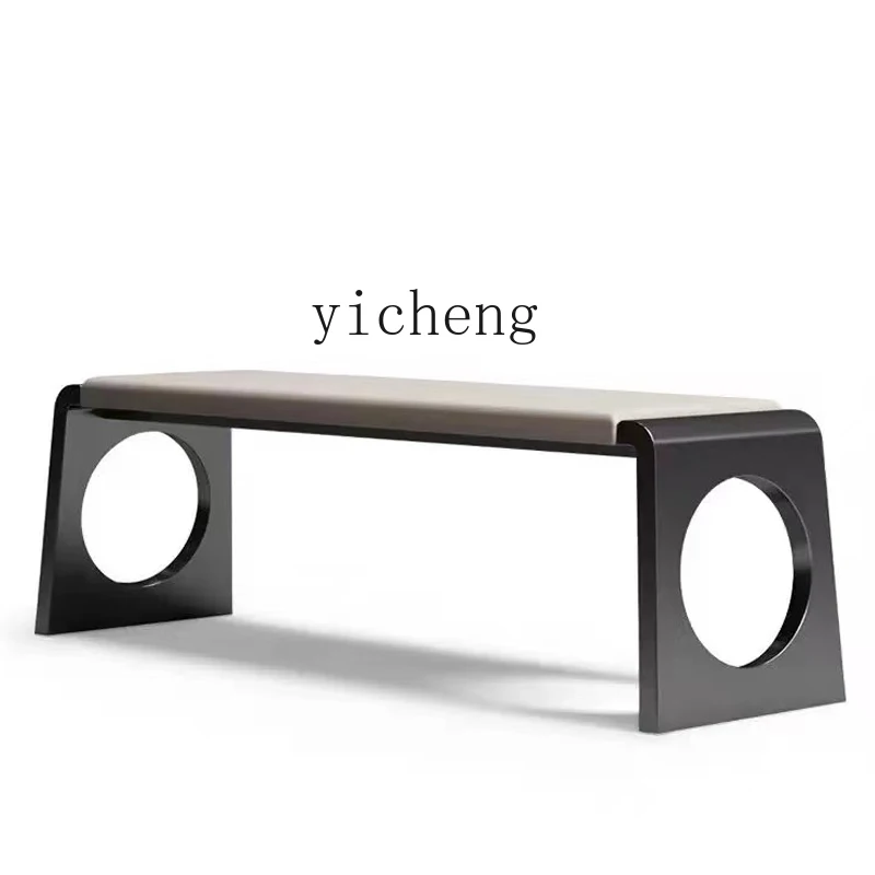 ZC  Designer Stainless Steel Bench Deck Soft Bag Bench Tea Table Tea Table Bench Conference Stool