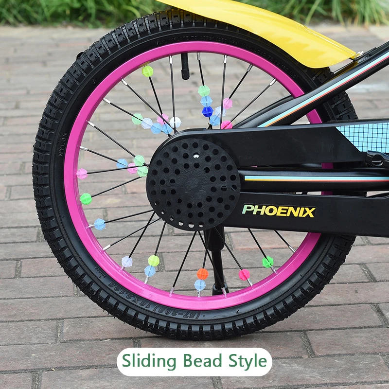 36PCS Colorful Decorations Clips For Kids Bike Multi Color Plastic Bicycle Wheel Spoke Beads Children Kid Gifts Bike Accessories