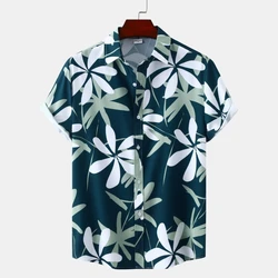 Mens Shirt Original Men's Shirts and Blouses Summer T-shirt Man Beach Tiki Korean Popular Clothes Hawaiian Short Sleeve Clothing