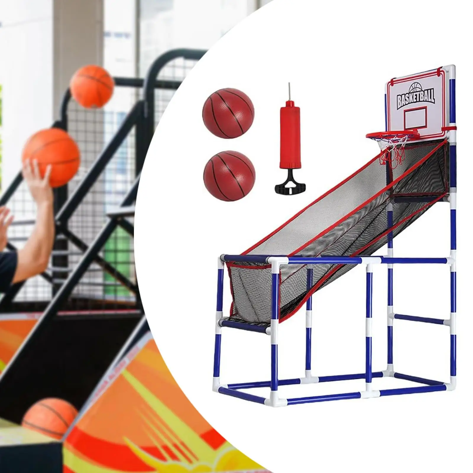 Arcade basketbalspel voor kinderen Jongensspeelgoed met ballen Pompmanddoel met mini