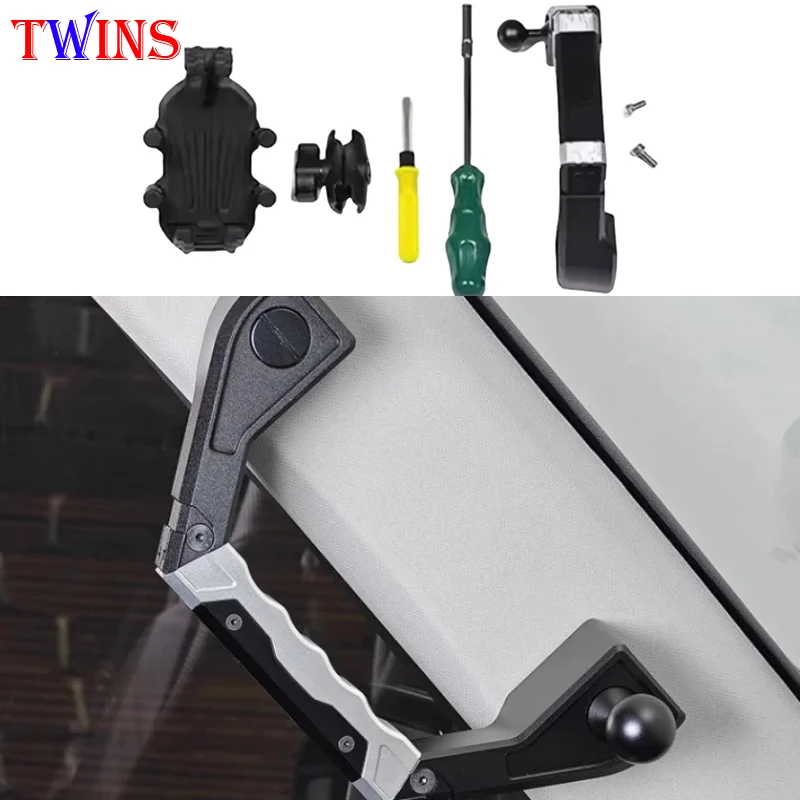 Car A-pillar Mechanical Handle Aluminum Alloy Expansion Mobile Phone Holder Car Interior Parts Fit for JETOUR Traveler T2 2023+