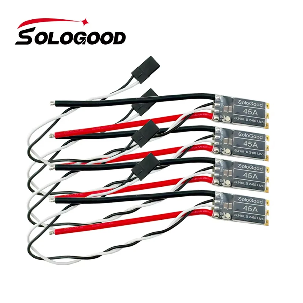 

SoloGood 35A 45A BLHeli_S ESC Supporting 2-6S Power Supply For RC FPV Quadcopter Airplanes Drone