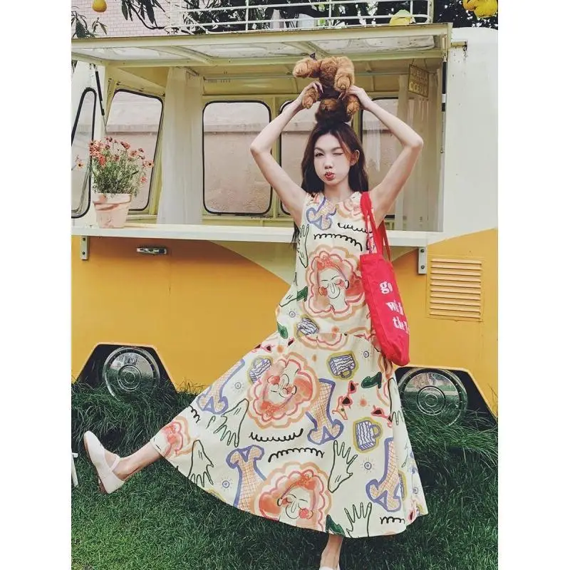 

Women's Pajama Set Fashion Homewear Sleep Dress Soft Girls Homewear Cartoon Dopamine Sweet Loose Casual Summer New