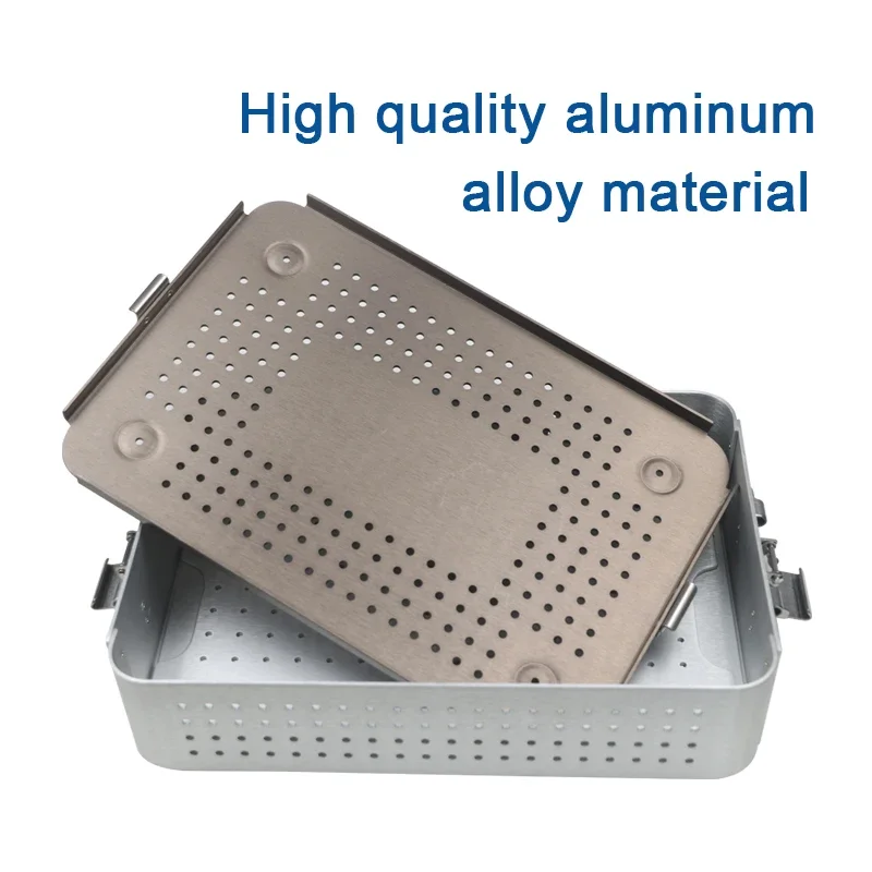 

Double Layer Disinfection Tray Aluminium Alloy Autoclavable Sterilization Tray Box